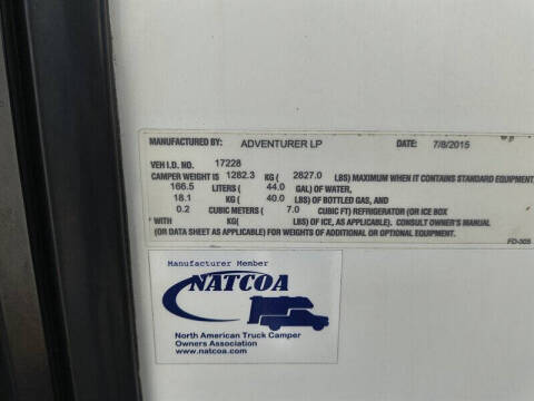 2015 Adventurer 86SBS