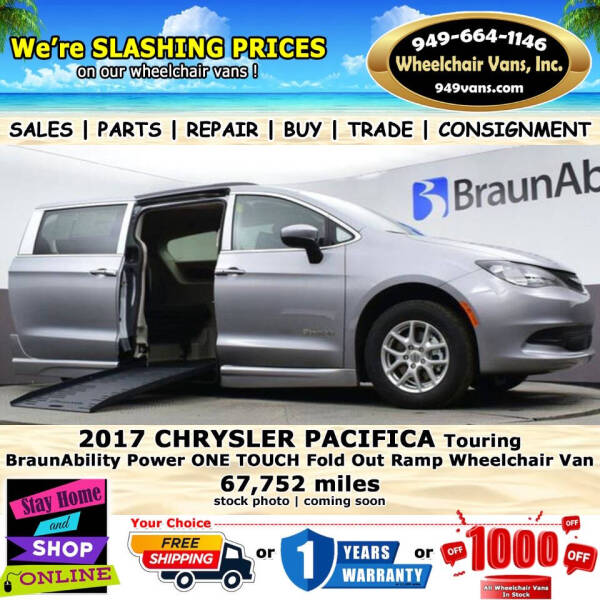 2017 Chrysler Pacifica for sale at Wheelchair Vans Inc in Laguna Hills CA
