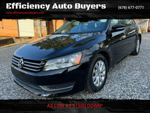 2015 Volkswagen Passat for sale at Efficiency Auto Buyers in Milton GA