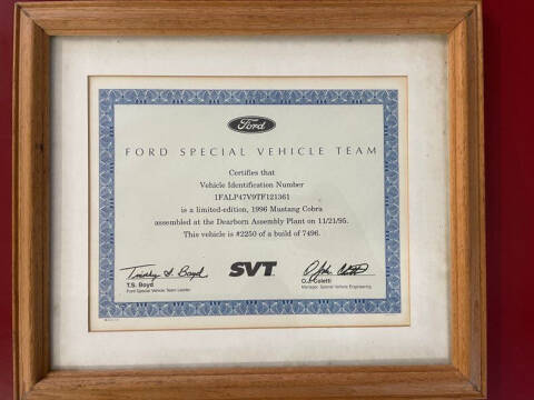 1996 Ford Mustang SVT Cobra