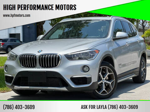 2018 BMW X1 for sale at HIGH PERFORMANCE MOTORS in Hollywood FL