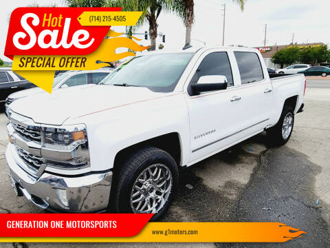 2016 Chevrolet Silverado 1500 for sale at GENERATION ONE MOTORSPORTS in La Habra CA