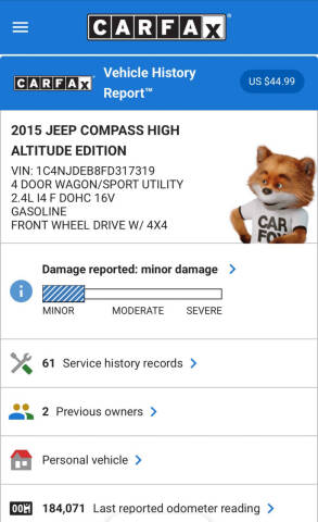 2015 Jeep Compass High Altitude Edition