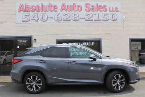 2017 Lexus RX 450h for sale at Absolute Auto Sales in Fredericksburg VA