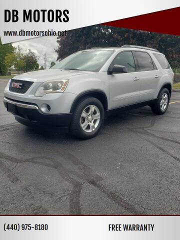 2011 GMC Acadia for sale at DB MOTORS in Eastlake OH