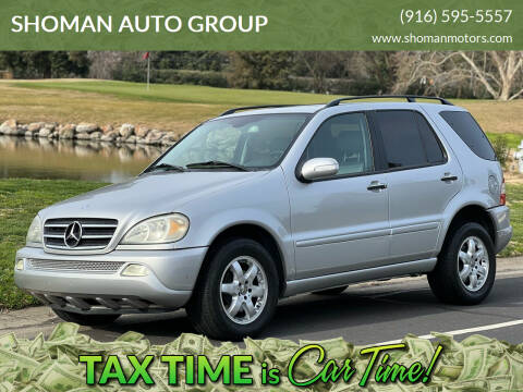 2002 Mercedes-Benz M-Class for sale at SHOMAN AUTO GROUP in Davis CA
