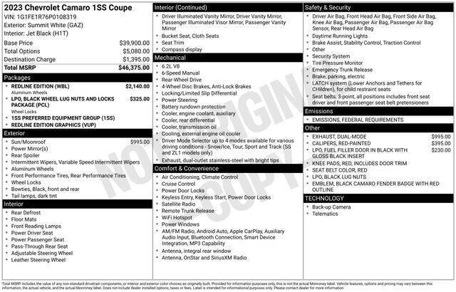 2023 Chevrolet Camaro SS