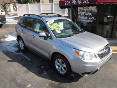2015 Subaru Forester for sale at INDIANA MOTORCARS LLC in Indiana PA