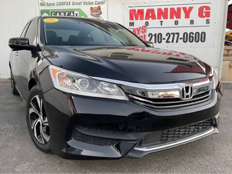 2017 Honda Accord for sale at Manny G Motors in San Antonio TX