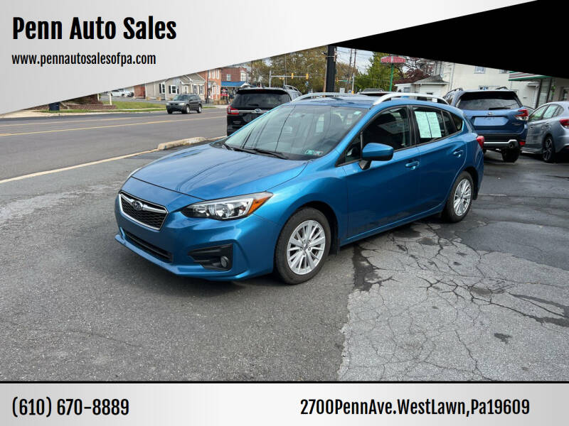 2018 Subaru Impreza for sale at Penn Auto Sales in West Lawn PA