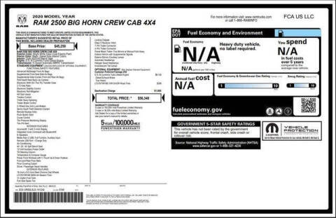 2020 RAM 2500 Big Horn