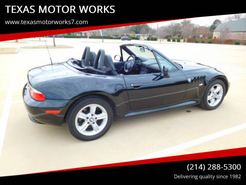 2001 BMW Z3 for sale at TEXAS MOTOR WORKS in Arlington TX
