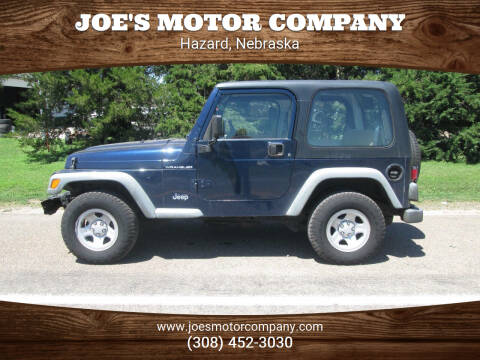 2002 Jeep Wrangler for sale at Joe's Motor Company in Hazard NE