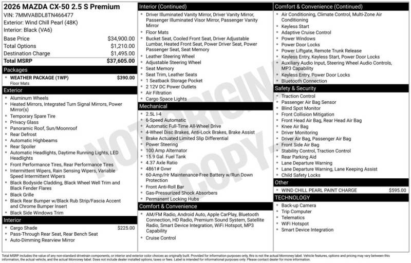2026 Mazda CX-50 2.5 S Premium