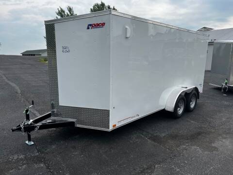 2023 Pace American 7x16 V-Nose Tandem Axle (7K) for sale at Forkey Auto & Trailer Sales in La Fargeville NY