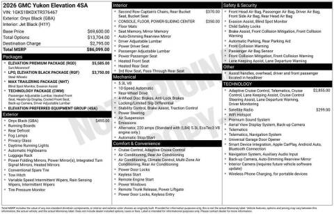 2026 GMC Yukon Elevation
