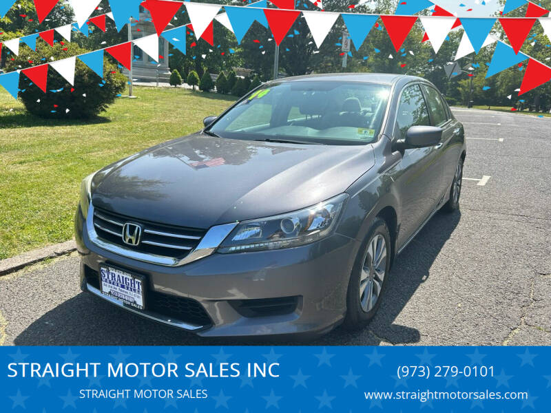 2014 Honda Accord for sale at STRAIGHT MOTOR SALES INC in Paterson NJ