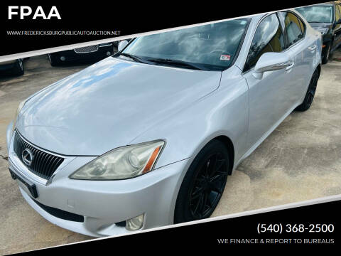 2009 Lexus IS 250 for sale at FPAA in Fredericksburg VA