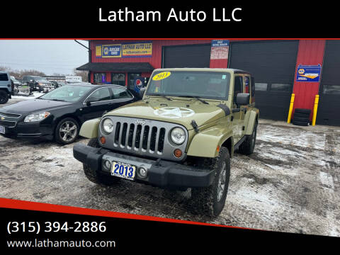 2013 Jeep Wrangler Unlimited for sale at Latham Auto LLC in Ogdensburg NY