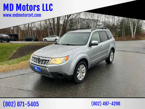 2012 Subaru Forester for sale at MD Motors LLC in Williston VT