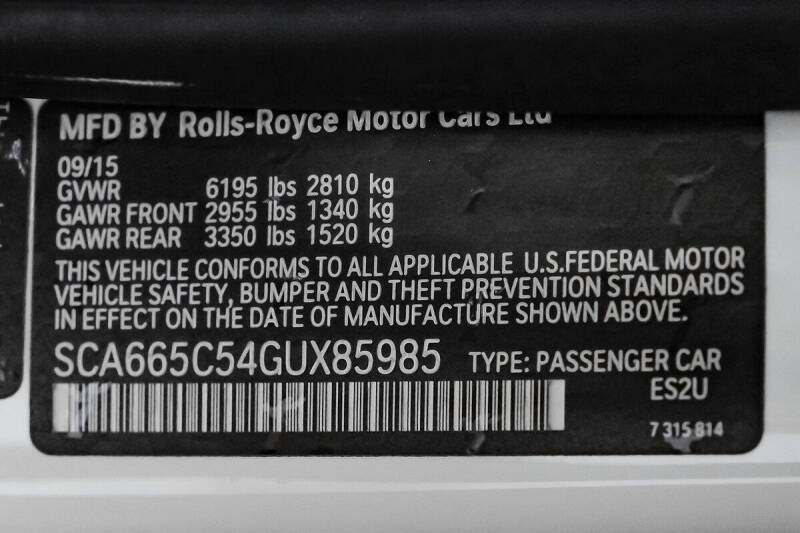 2016 Rolls-Royce Wraith