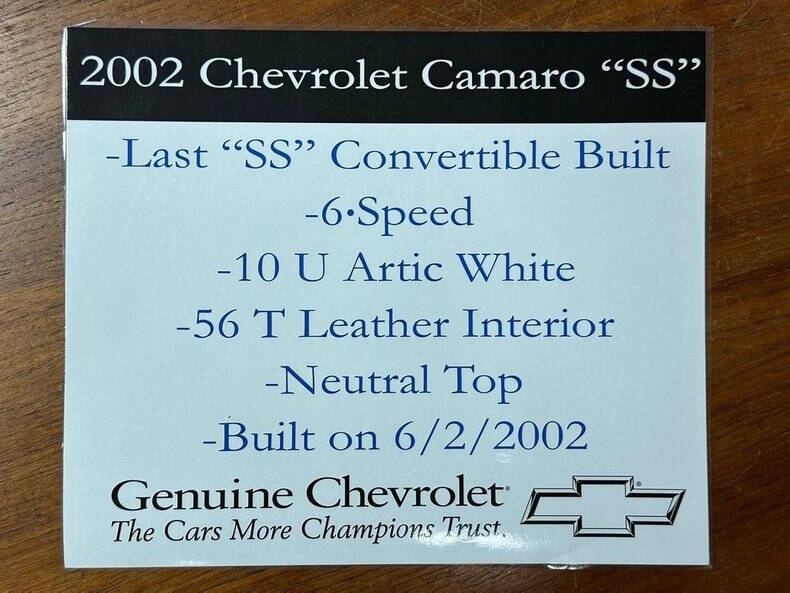2002 Chevrolet Camaro Z28