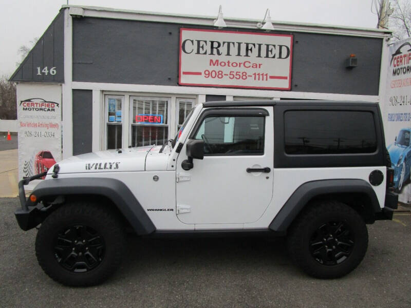 2017 Jeep Wrangler for sale at CERTIFIED MOTORCAR LLC in Roselle Park NJ