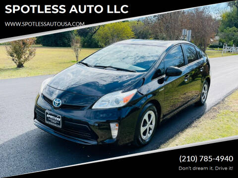 2012 Toyota Prius for sale at SPOTLESS AUTO LLC in San Antonio TX
