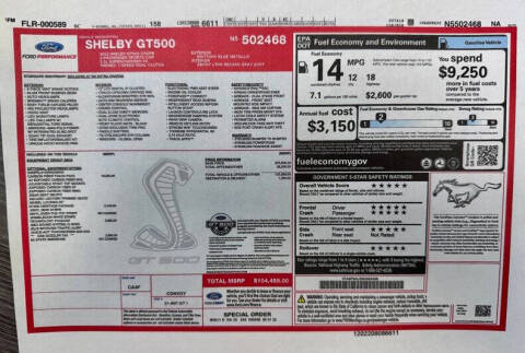 2022 Ford Mustang Shelby GT500