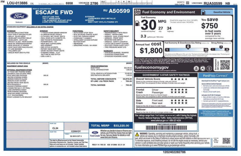 2024 Ford Escape ST-Line