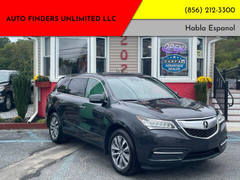 2014 Acura MDX for sale at Auto Finders Unlimited LLC in Vineland NJ