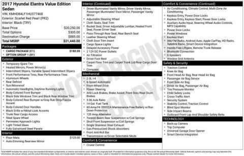 2017 Hyundai Elantra Value Edition