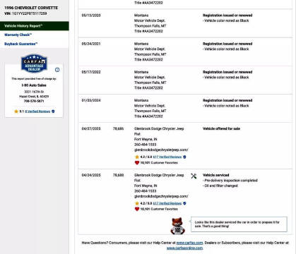 1996 Chevrolet Corvette