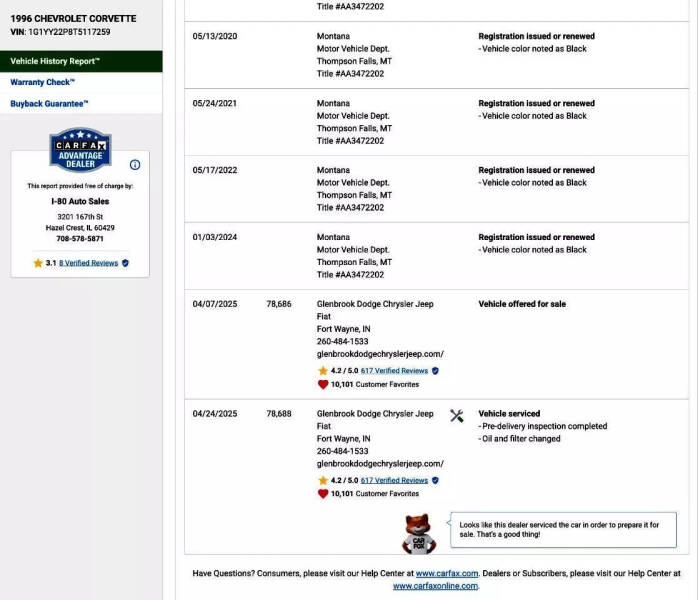 1996 Chevrolet Corvette