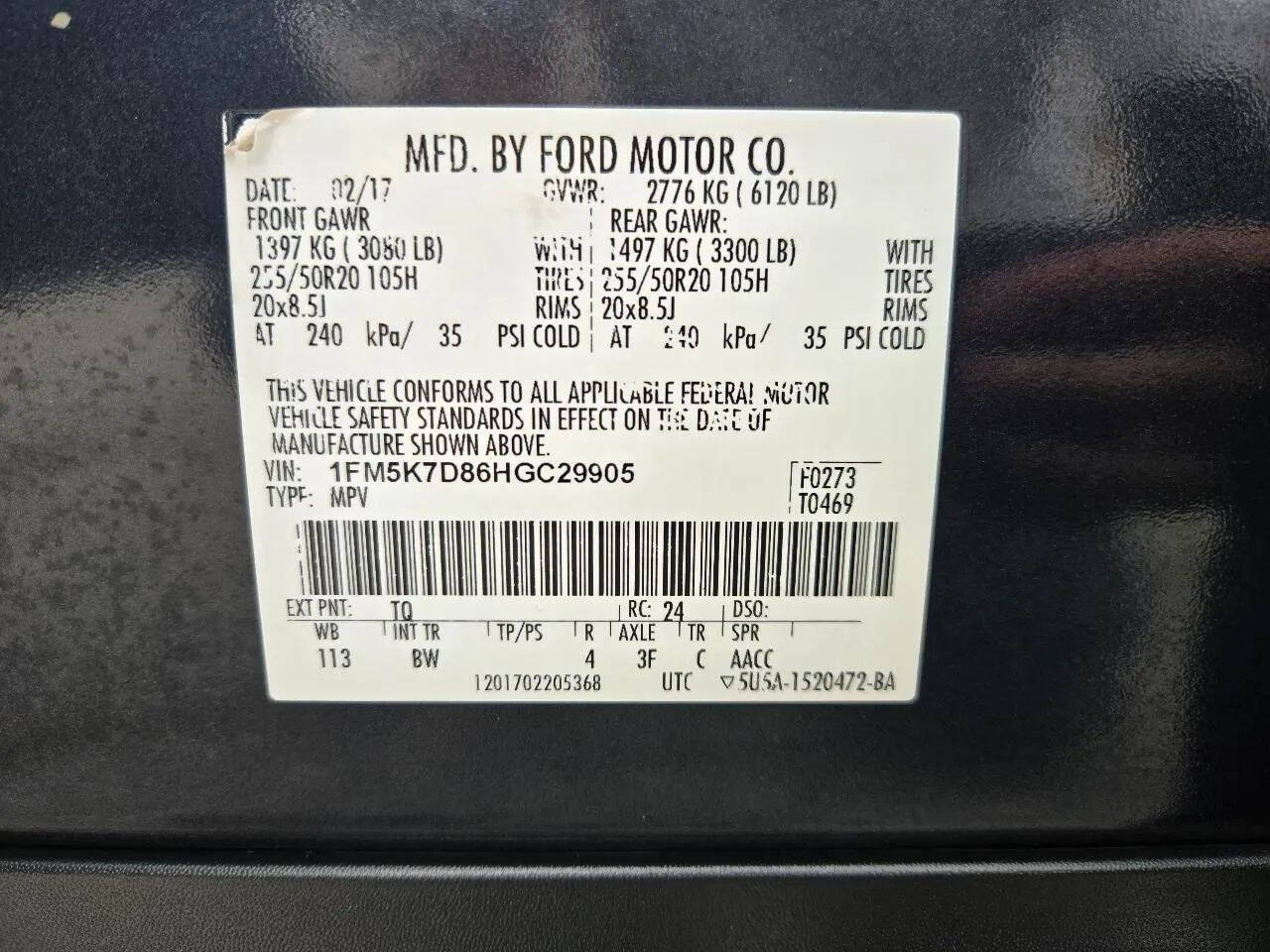 Dk. Gray 2017 Ford Explorer XLT XLT 4dr SUV 25