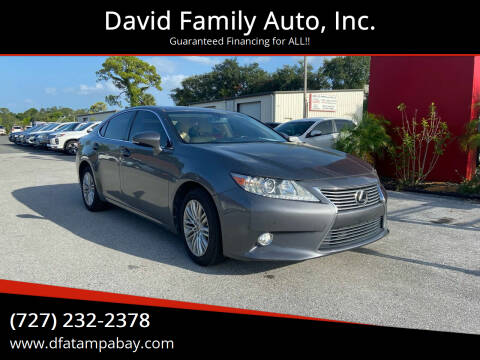 2013 Lexus ES 350 for sale at David Family Auto, Inc. in New Port Richey FL