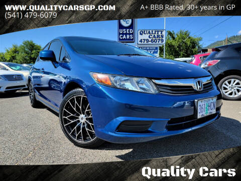 2012 Honda Civic for sale at Quality Cars in Grants Pass OR