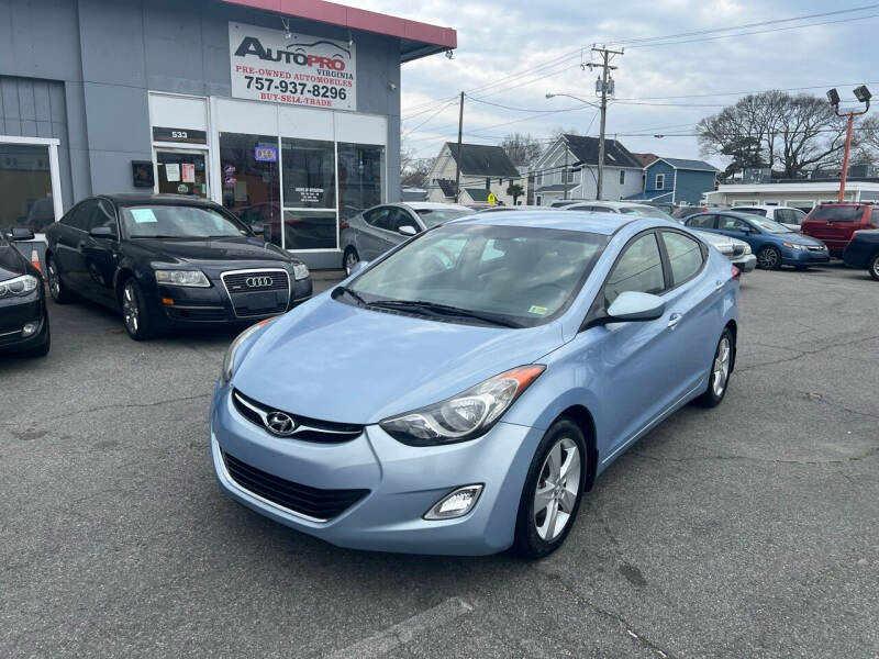 2013 Hyundai Elantra for sale at AutoPro Virginia LLC in Virginia Beach VA