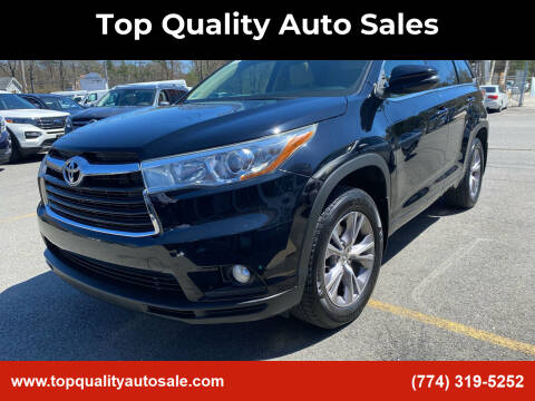 2015 Toyota Highlander for sale at Top Quality Auto Sales in Westport MA