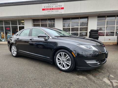 2014 Lincoln MKZ for sale at Landes Family Auto Sales in Attleboro MA