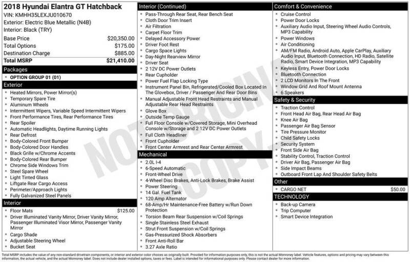 2018 Hyundai Elantra GT