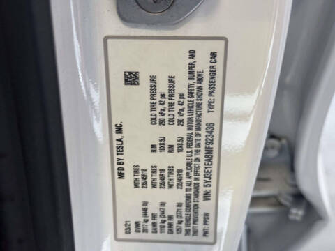 2021 Tesla Model 3 Standard Range Plus