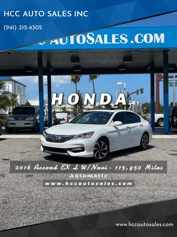 2016 Honda Accord for sale at HCC AUTO SALES INC in Sarasota FL