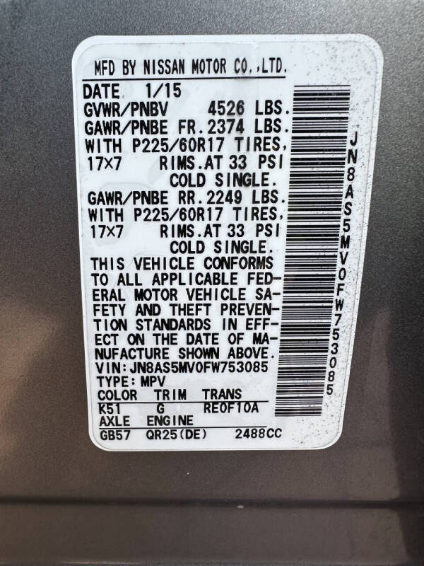 2015 Nissan Rogue Select S