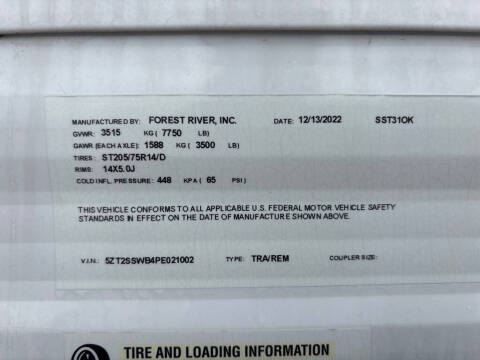 2023 Forest River SHASTA 310K