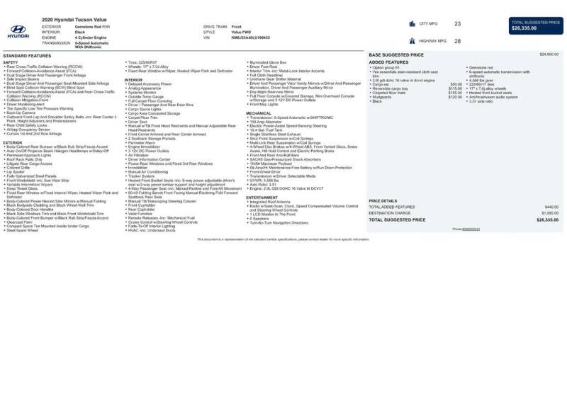 2020 Hyundai Tucson Value