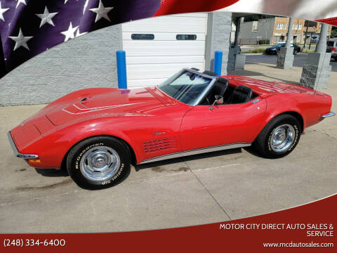1971 Chevrolet Corvette for sale at Motor City Direct Auto Sales & Service in Pontiac MI