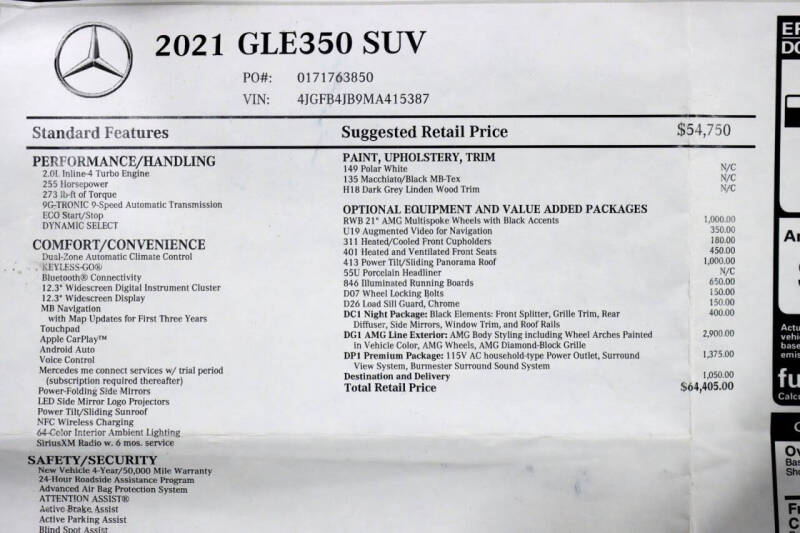 2021 Mercedes-Benz GLE GLE 350