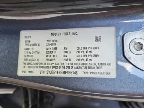 2021 Tesla Model 3 Long Range