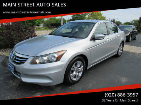 2012 Honda Accord for sale at MAIN STREET AUTO SALES in Neenah WI